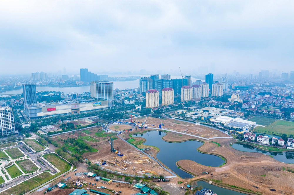 Vị trí ô đất CT5-6 tại Khu đô thị Ciputra, địa điểm toạ lạc Noble West Lake Ha Noi (Ảnh trước khi dự án khởi công)