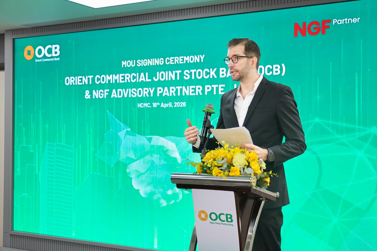 Ông Max-F. Scheichenost - Giám đốc điều hành của NGF Partner đánh giá cao sự hợp tác cùng OCB