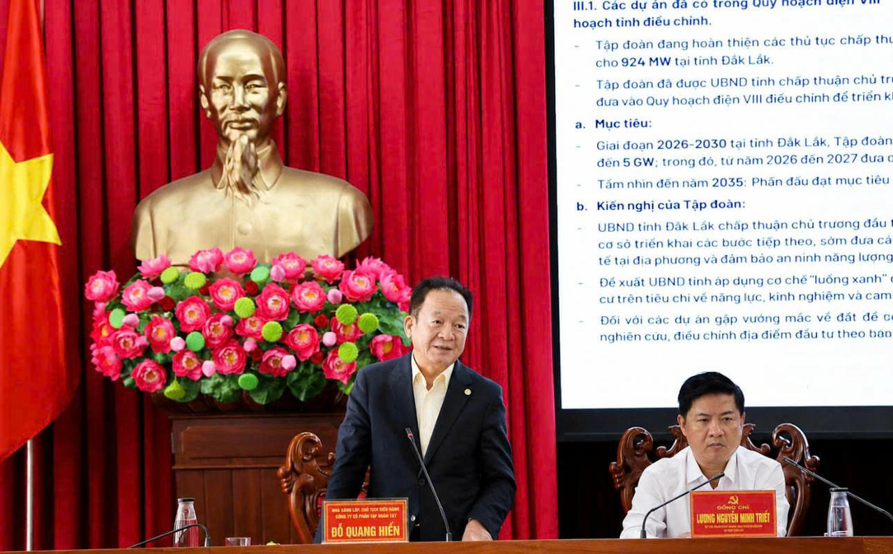 Nhà Sáng lập, Chủ tịch Điều hành T&T Group phát biểu tại buổi làm việc